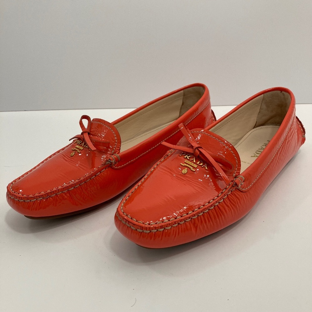 Prada Patent Leather Driving Shoes Size 38.5